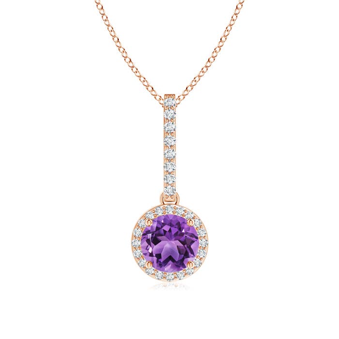 AA - Amethyst / 0.98 CT / 14 KT Rose Gold