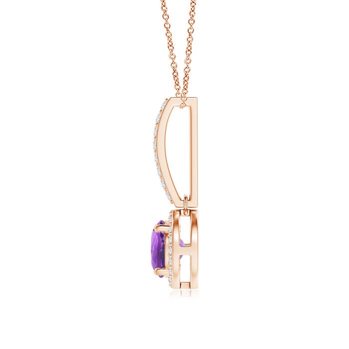 AA - Amethyst / 0.98 CT / 14 KT Rose Gold