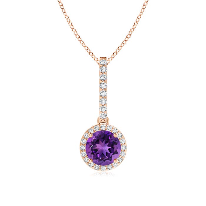 AAAA - Amethyst / 0.98 CT / 14 KT Rose Gold