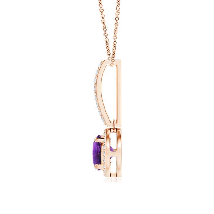 AAAA - Amethyst / 0.98 CT / 14 KT Rose Gold