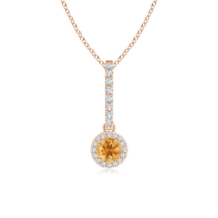 A - Citrine / 0.35 CT / 14 KT Rose Gold