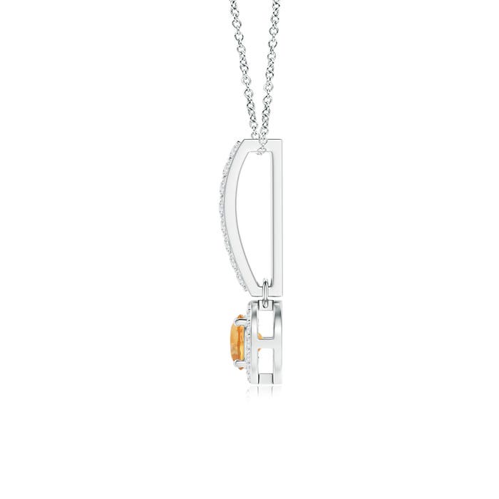 A - Citrine / 0.35 CT / 14 KT White Gold