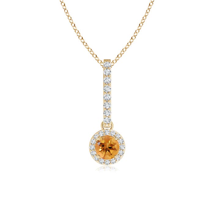 AA - Citrine / 0.35 CT / 14 KT Yellow Gold