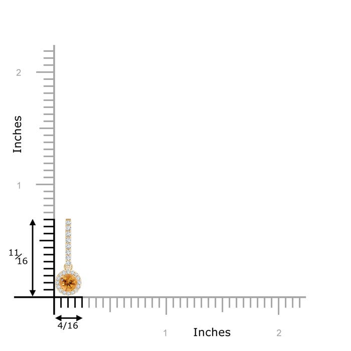 AA - Citrine / 0.35 CT / 14 KT Yellow Gold