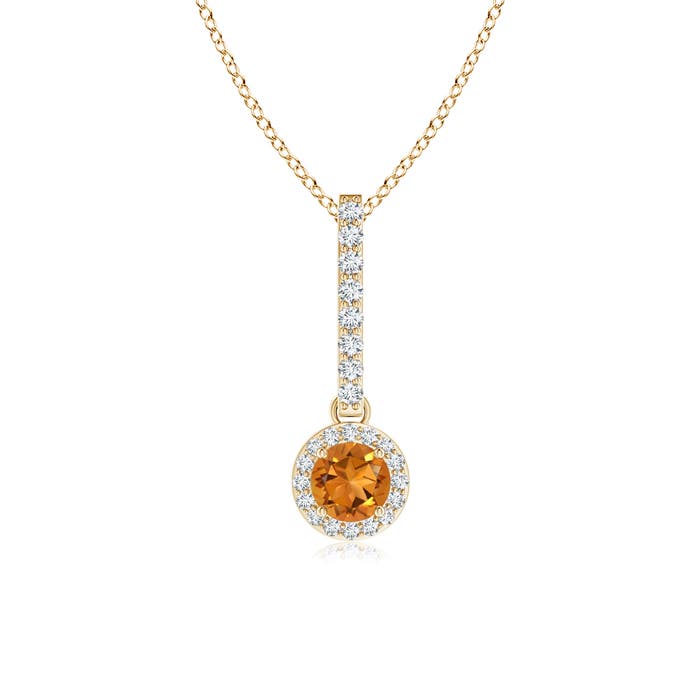 AAA - Citrine / 0.35 CT / 14 KT Yellow Gold