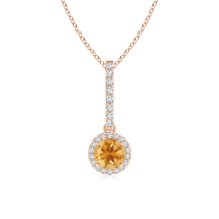 A - Citrine / 0.6 CT / 14 KT Rose Gold