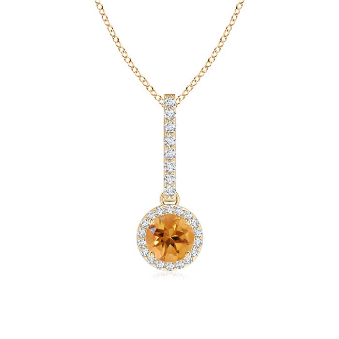 AA - Citrine / 0.6 CT / 14 KT Yellow Gold