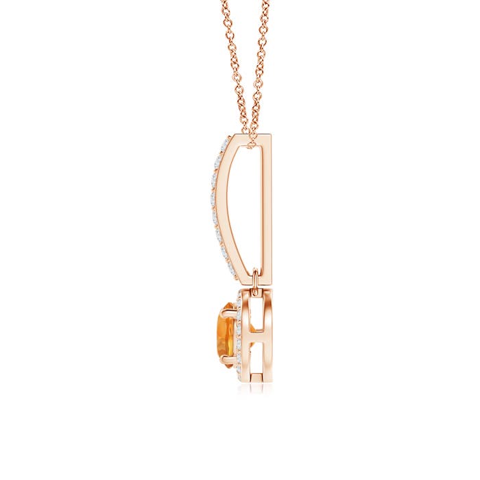 AAA - Citrine / 0.6 CT / 14 KT Rose Gold