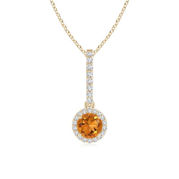 AAA - Citrine / 0.6 CT / 14 KT Yellow Gold