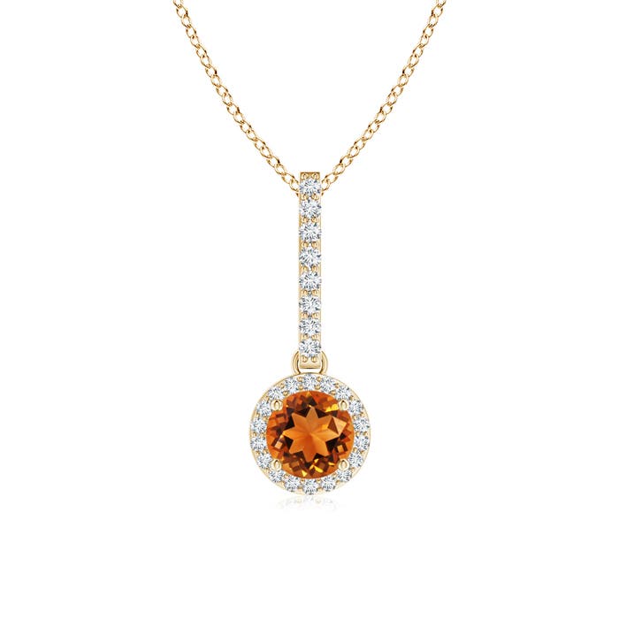 AAAA - Citrine / 0.6 CT / 14 KT Yellow Gold