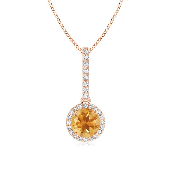 A - Citrine / 0.88 CT / 14 KT Rose Gold