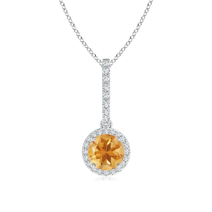 A - Citrine / 0.88 CT / 14 KT White Gold