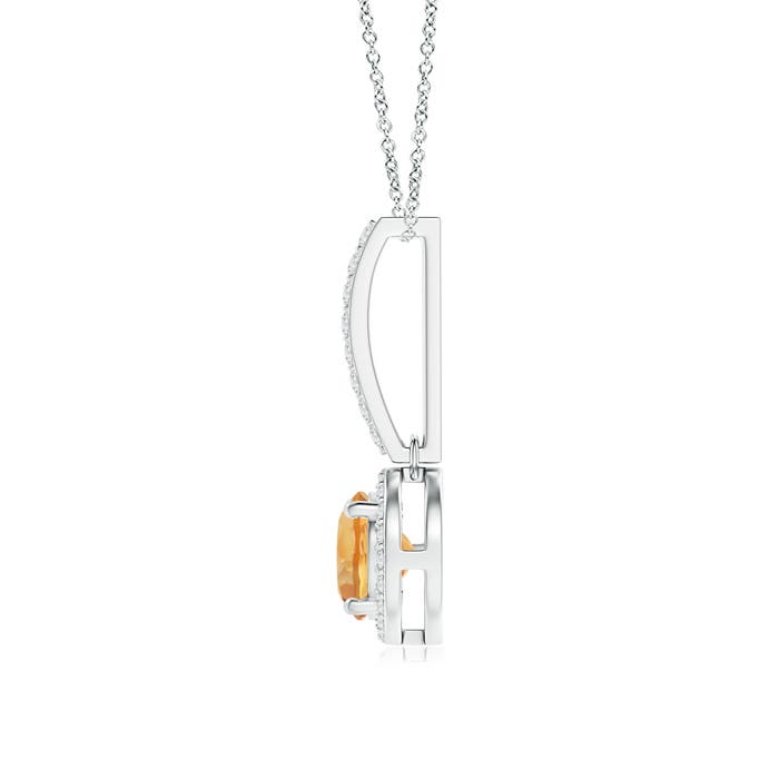 A - Citrine / 0.88 CT / 14 KT White Gold