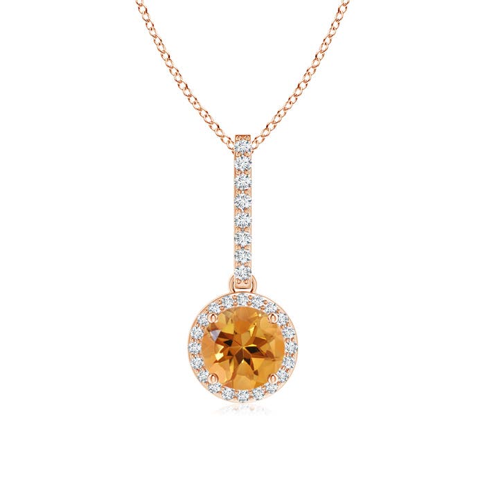 AA - Citrine / 0.88 CT / 14 KT Rose Gold