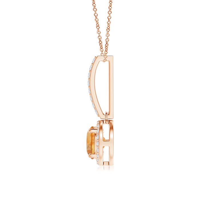 AA - Citrine / 0.88 CT / 14 KT Rose Gold