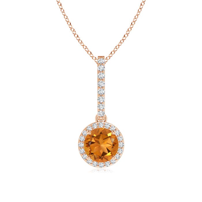 AAA - Citrine / 0.88 CT / 14 KT Rose Gold