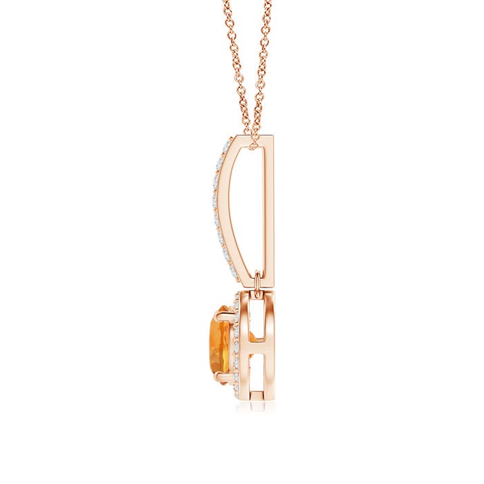 AAA - Citrine / 0.88 CT / 14 KT Rose Gold