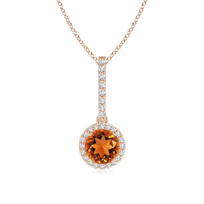 AAAA - Citrine / 0.88 CT / 14 KT Rose Gold