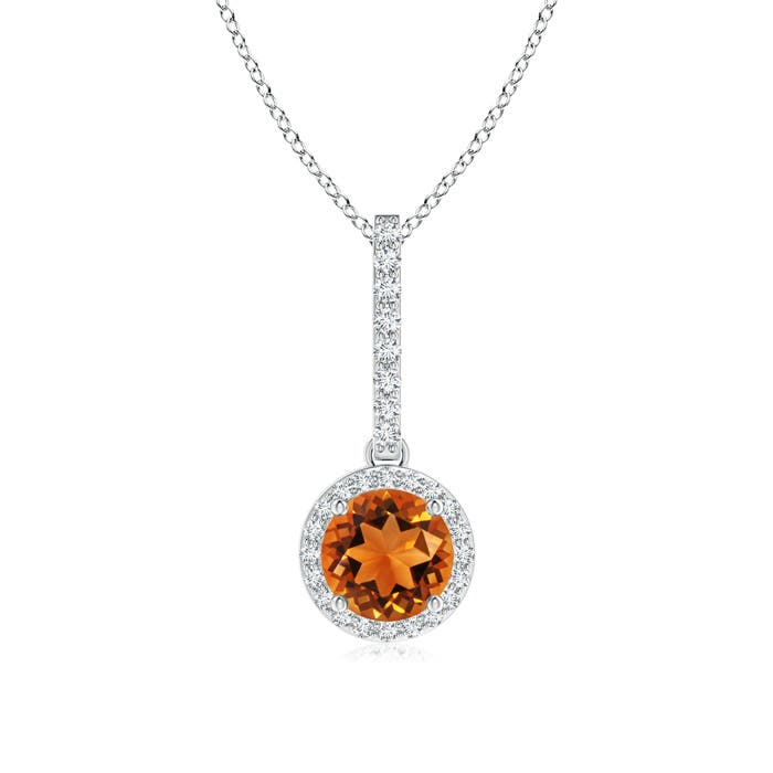 AAAA - Citrine / 0.88 CT / 14 KT White Gold