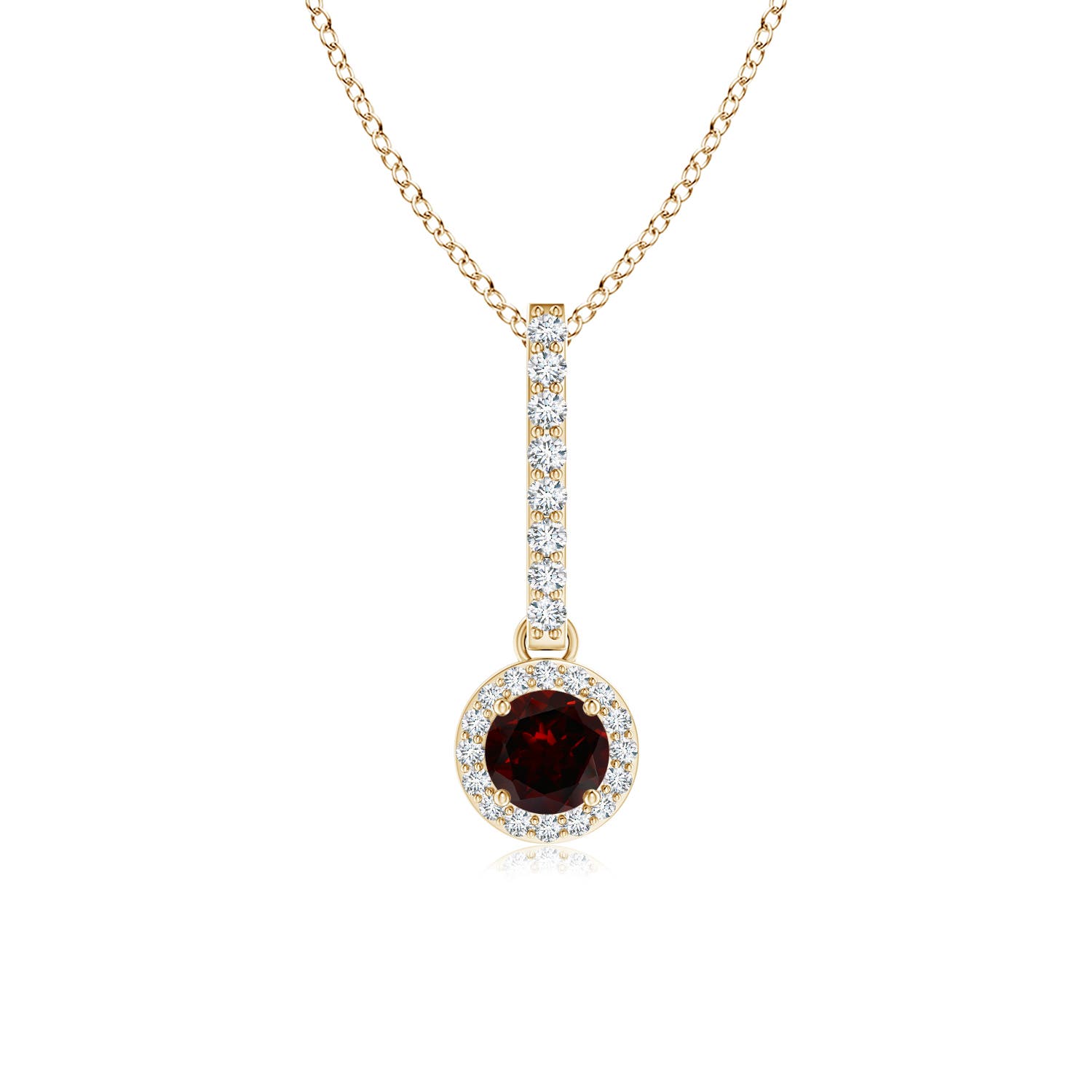 A - Garnet / 0.45 CT / 14 KT Yellow Gold