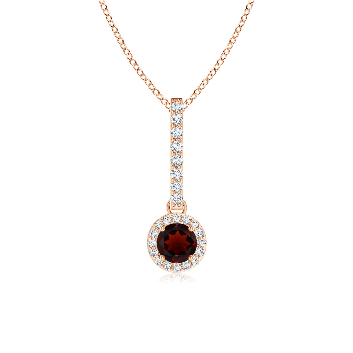 AA - Garnet / 0.45 CT / 14 KT Rose Gold