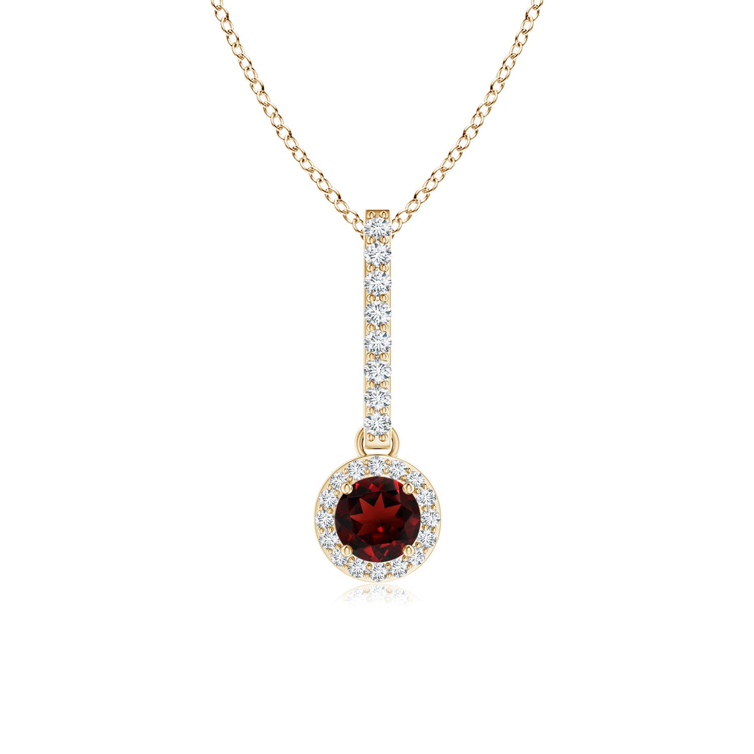 AAA - Garnet / 0.45 CT / 14 KT Yellow Gold