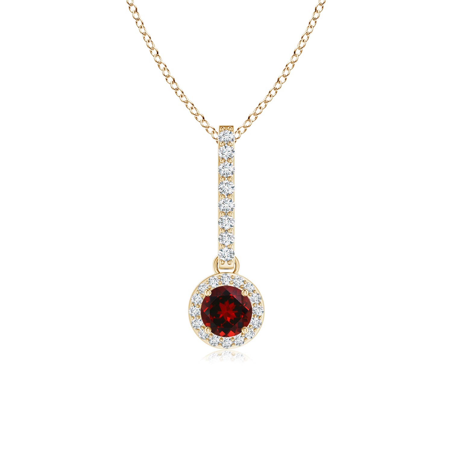 AAAA - Garnet / 0.45 CT / 14 KT Yellow Gold