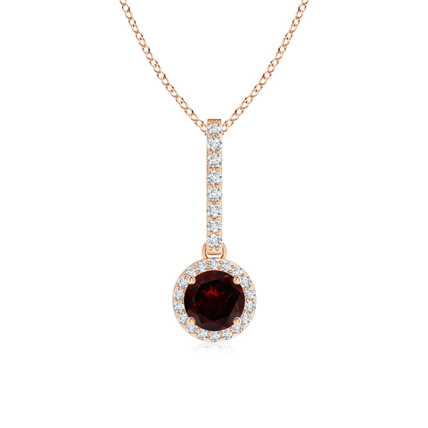 A - Garnet / 0.75 CT / 14 KT Rose Gold