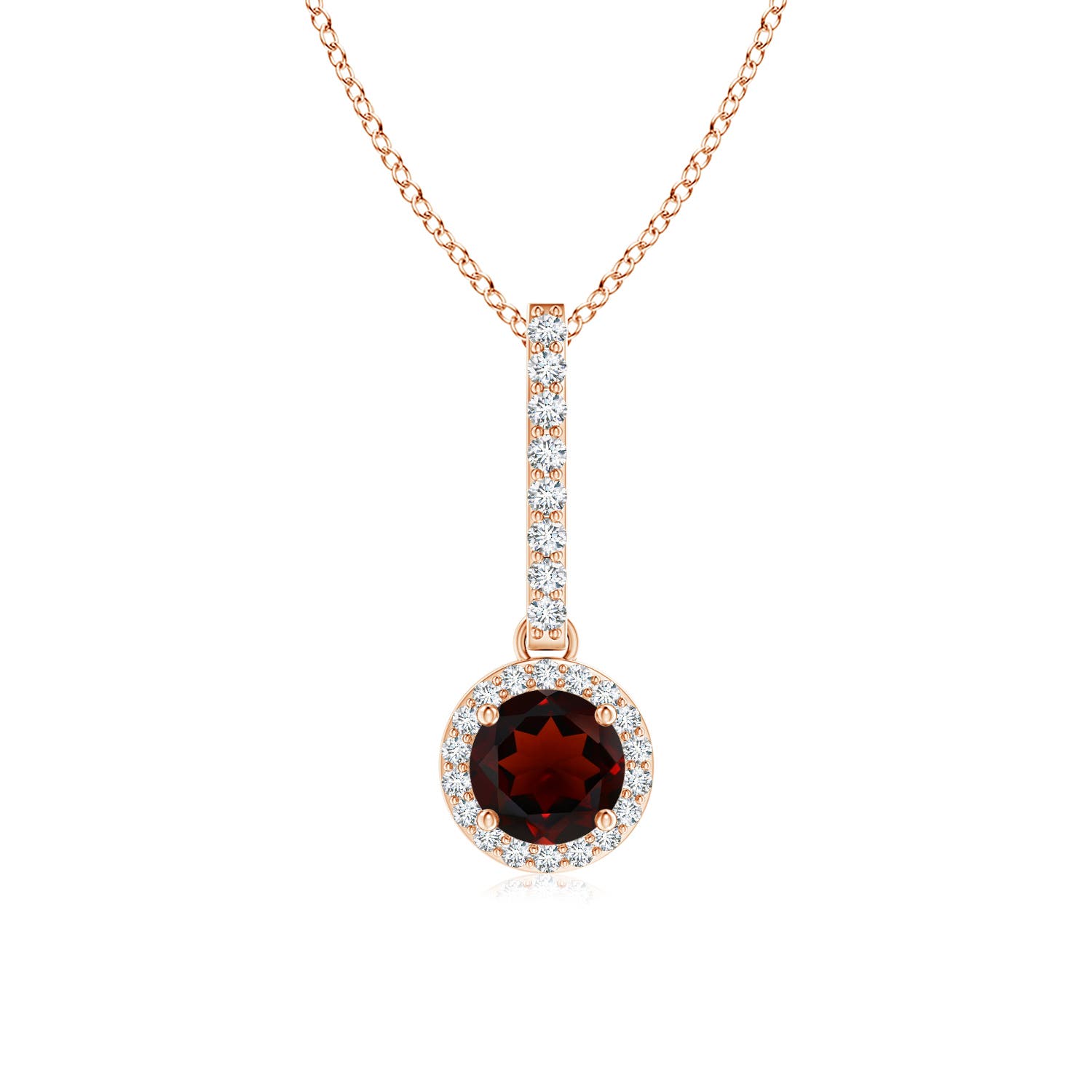 AA - Garnet / 0.75 CT / 14 KT Rose Gold