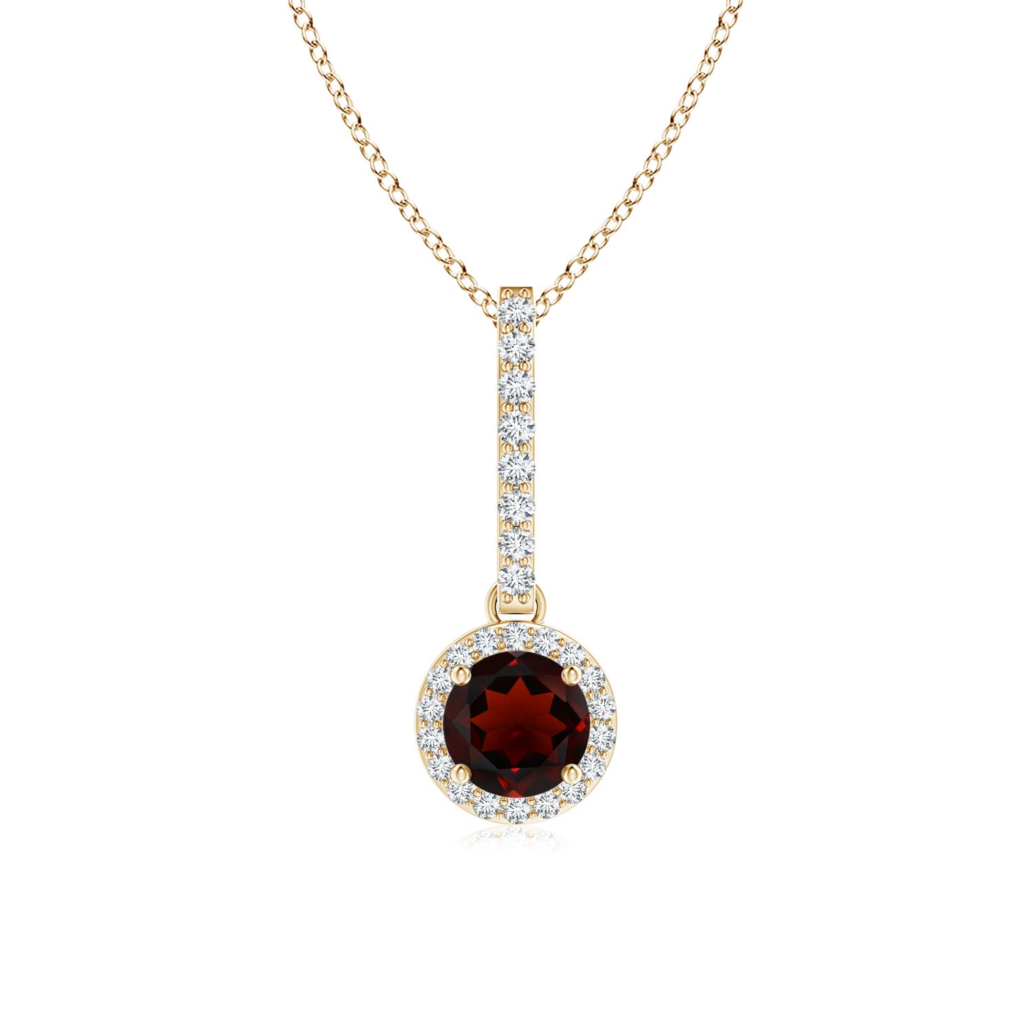 AA - Garnet / 0.75 CT / 14 KT Yellow Gold