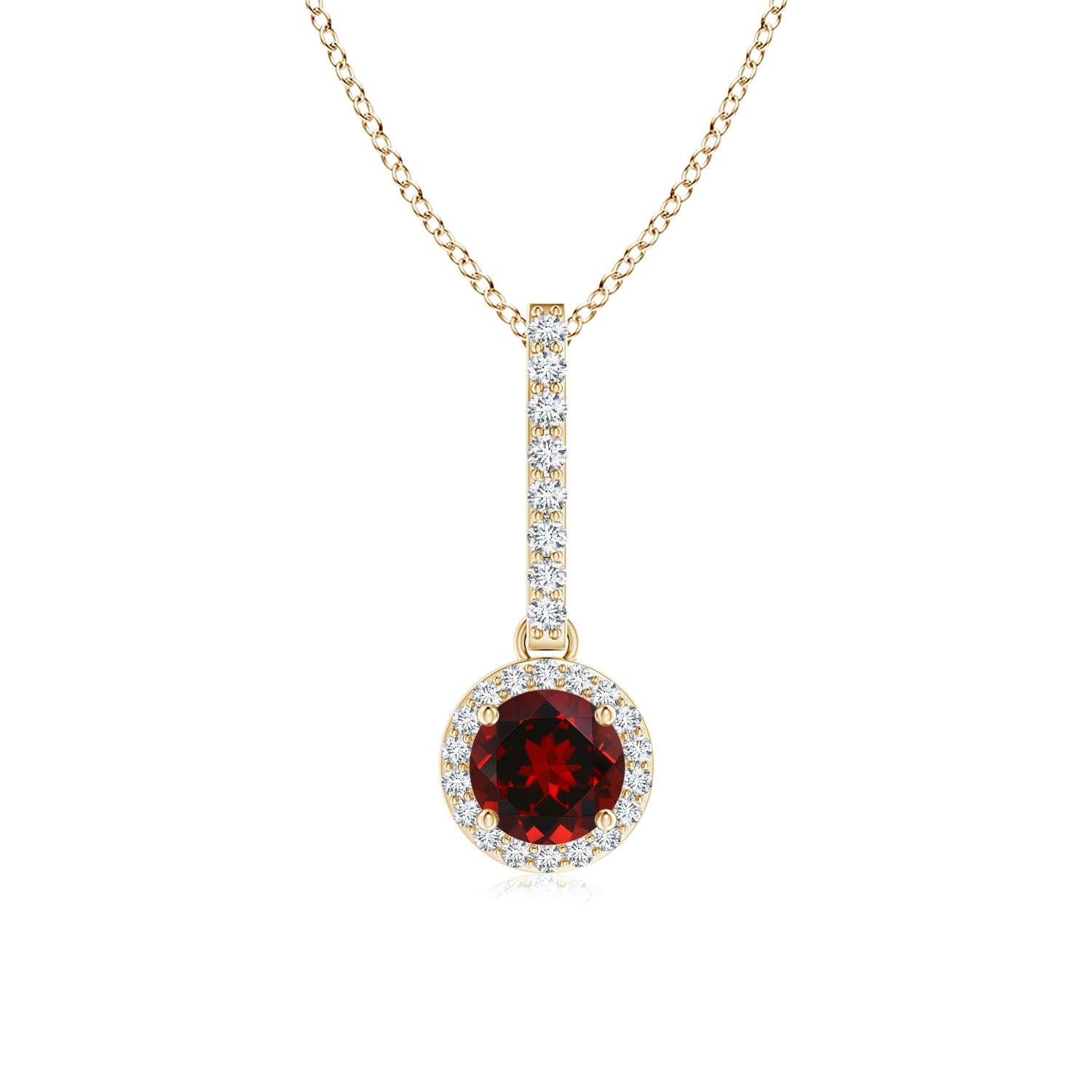 AAAA - Garnet / 0.75 CT / 14 KT Yellow Gold