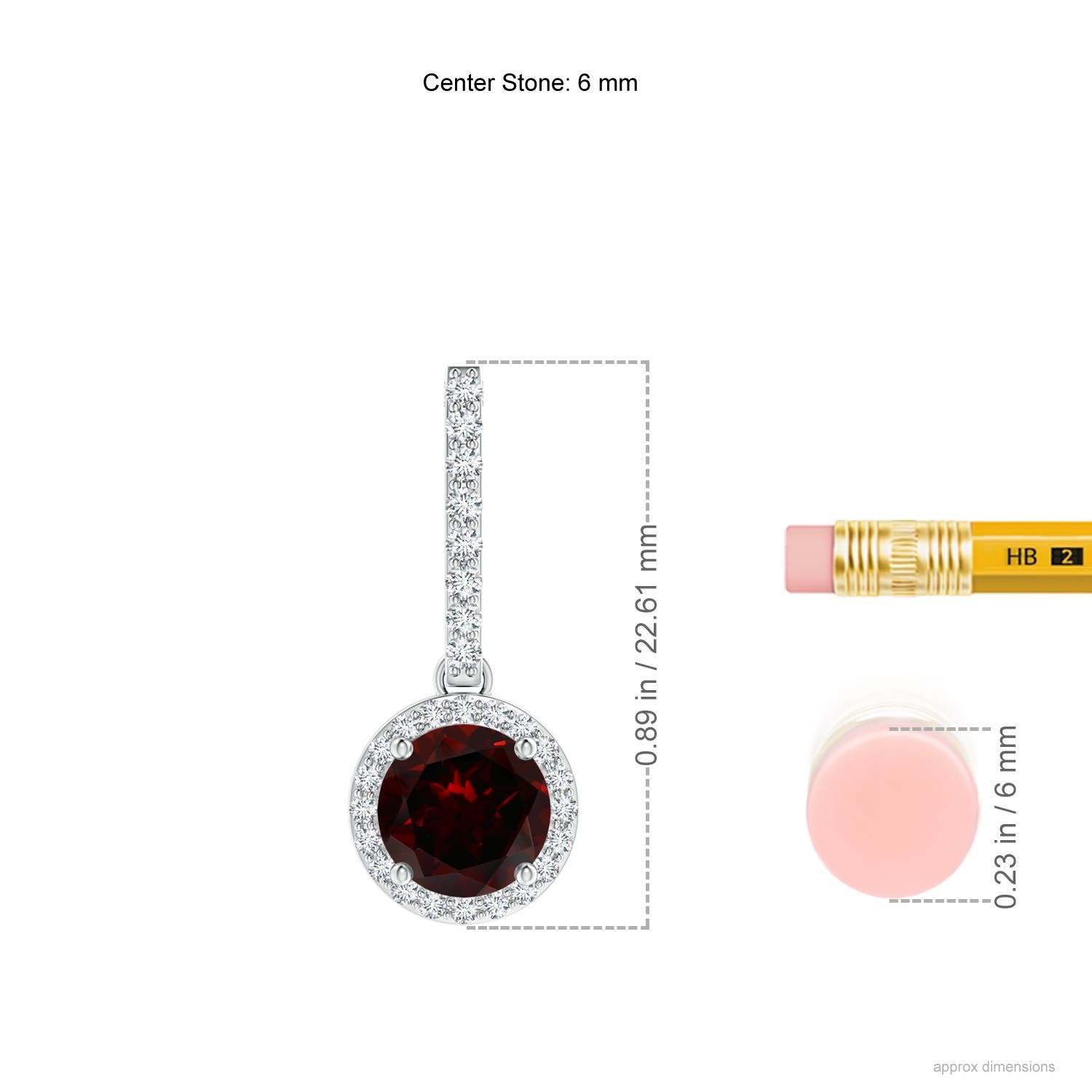 A - Garnet / 1.18 CT / 14 KT White Gold