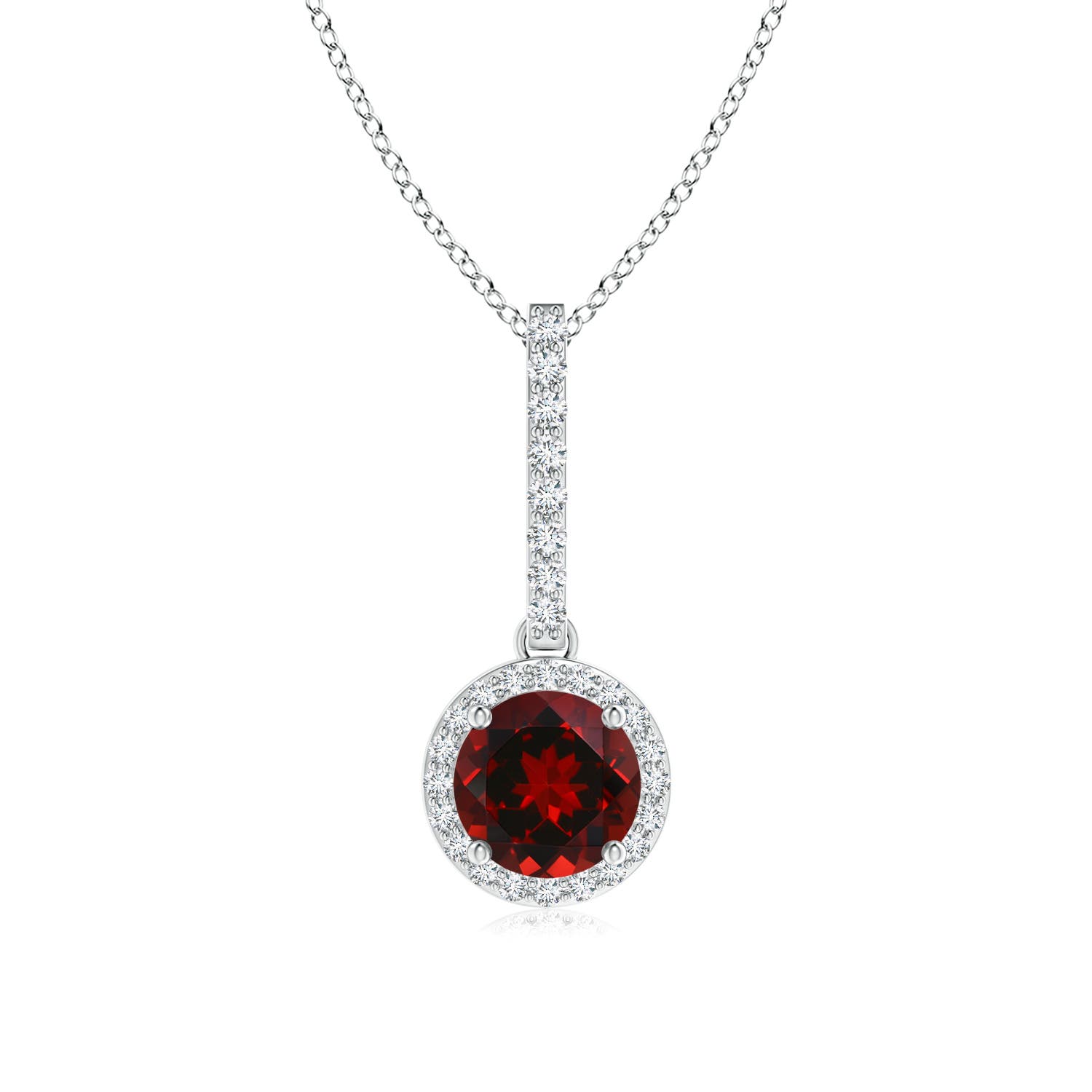 AAAA - Garnet / 1.18 CT / 14 KT White Gold