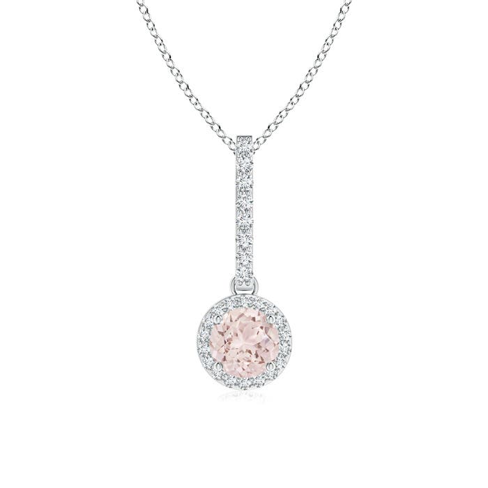 A - Morganite / 0.57 CT / 14 KT White Gold