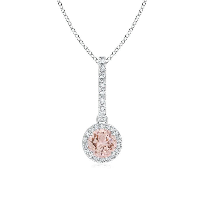 AAA - Morganite / 0.57 CT / 14 KT White Gold