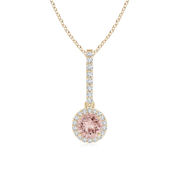 AAAA - Morganite / 0.57 CT / 14 KT Yellow Gold