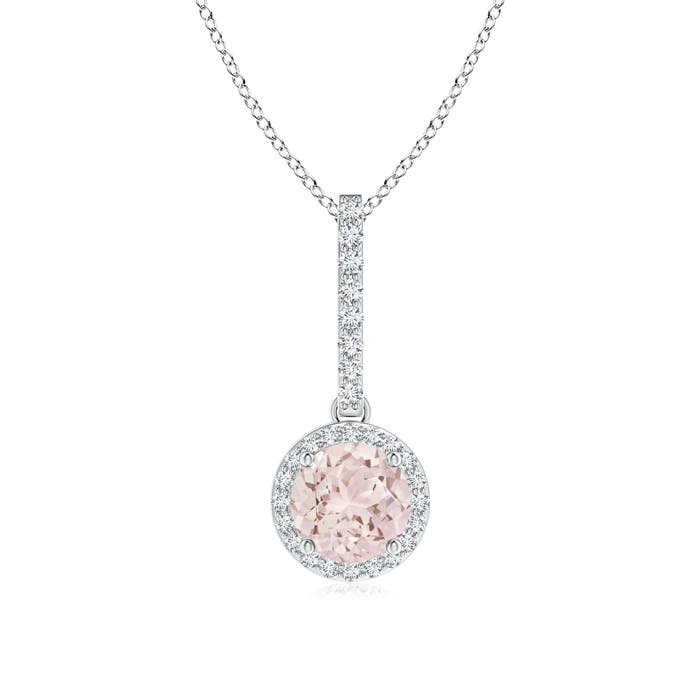 A - Morganite / 0.88 CT / 14 KT White Gold