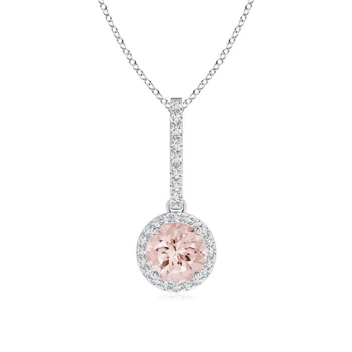 AA - Morganite / 0.88 CT / 14 KT White Gold