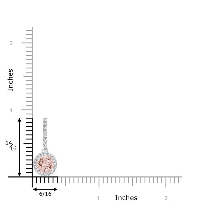 AAA - Morganite / 0.88 CT / 14 KT White Gold