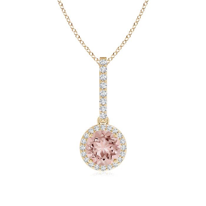 AAAA - Morganite / 0.88 CT / 14 KT Yellow Gold