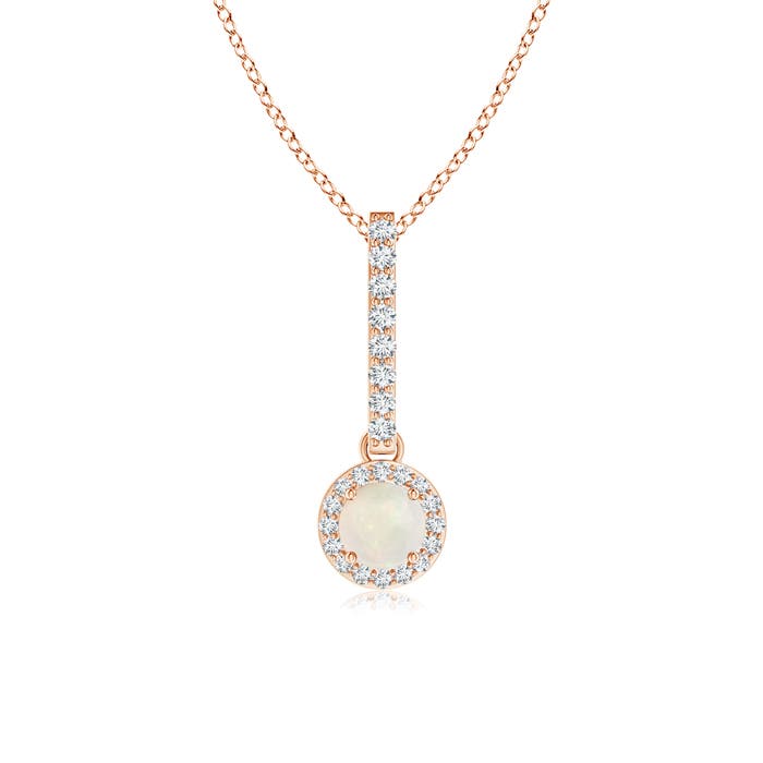 A - Opal / 0.28 CT / 14 KT Rose Gold