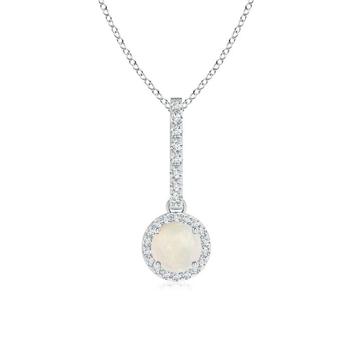 A - Opal / 0.48 CT / 14 KT White Gold