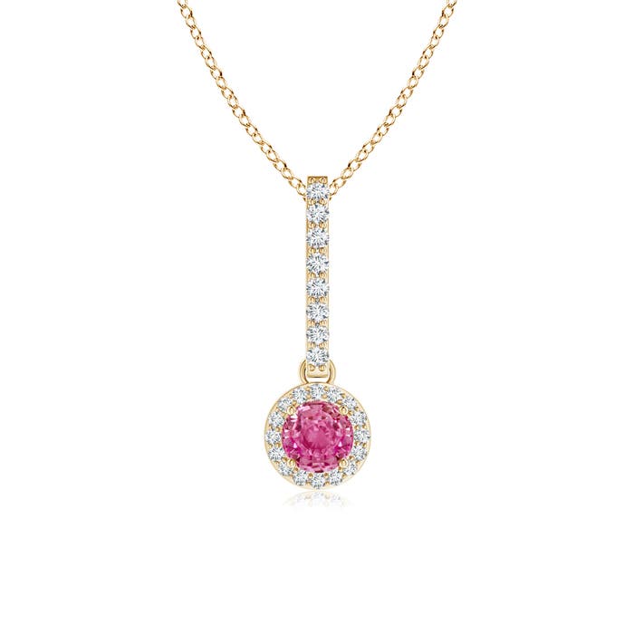 AAA - Pink Sapphire / 0.45 CT / 14 KT Yellow Gold