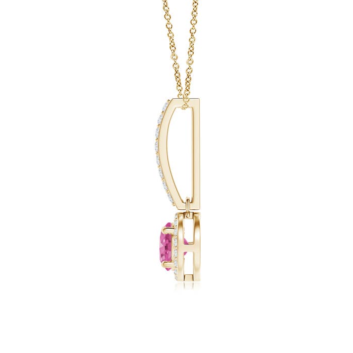 AAA - Pink Sapphire / 0.75 CT / 14 KT Yellow Gold