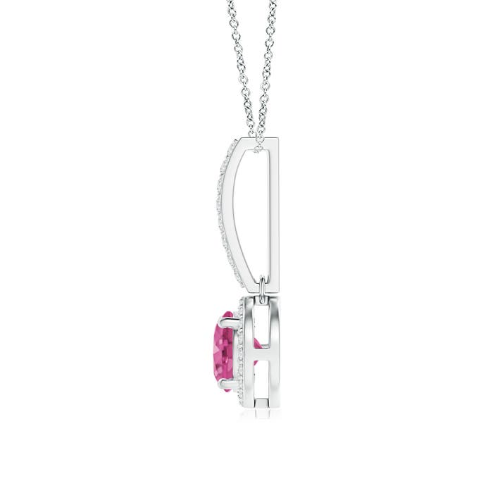 AAAA - Pink Sapphire / 1.18 CT / 14 KT White Gold