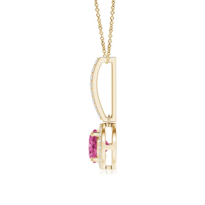 AAAA - Pink Sapphire / 1.18 CT / 14 KT Yellow Gold