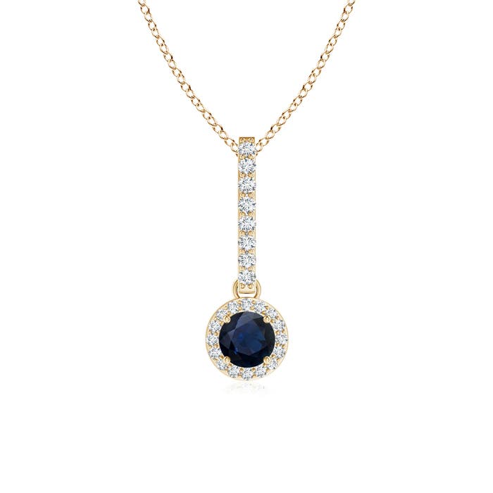 A - Blue Sapphire / 0.45 CT / 14 KT Yellow Gold