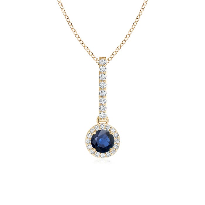 AA - Blue Sapphire / 0.45 CT / 14 KT Yellow Gold