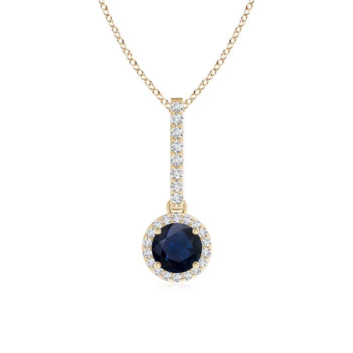 A - Blue Sapphire / 0.75 CT / 14 KT Yellow Gold