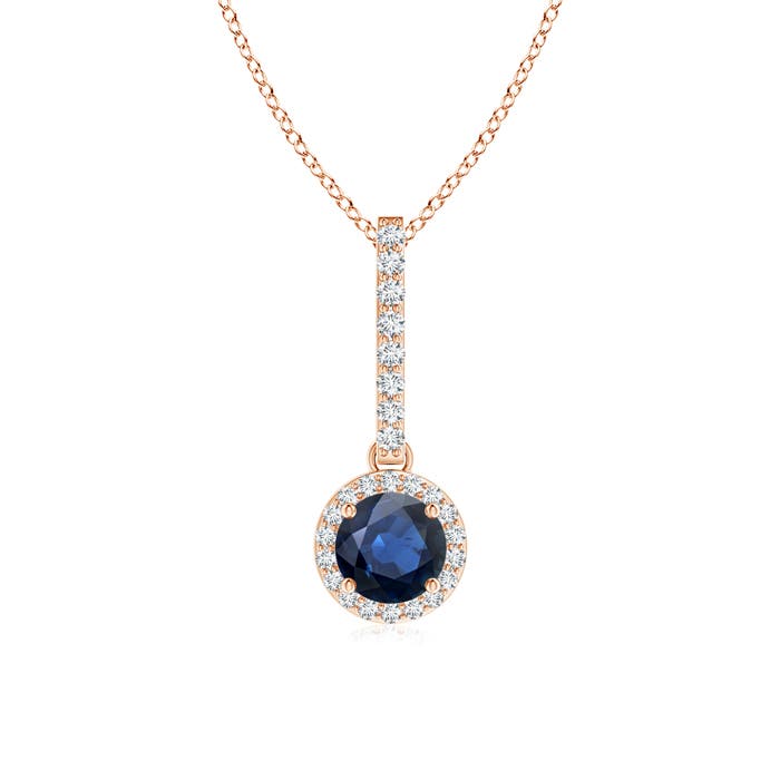 AA - Blue Sapphire / 0.75 CT / 14 KT Rose Gold